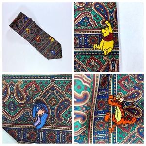 Whimsical Disney Tie. Pooh & Friends, Silk